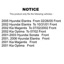 Charger l&#39;image dans la galerie, Front Brake Rotor Ceramic Pad Kit For Hyundai Elantra Sonata Kia Optima Magentis