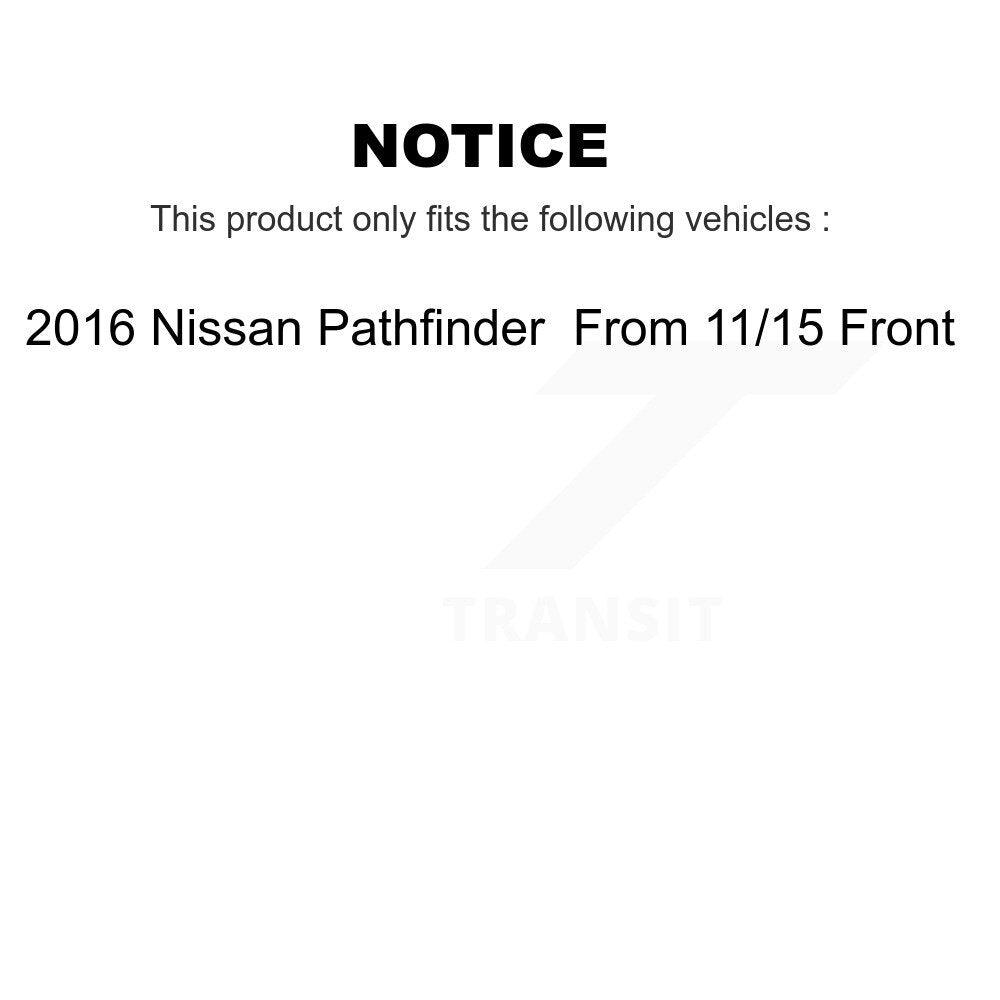 Front Disc Brake Rotor And Ceramic Pad Kit For 2016 Nissan Pathfinder From 11 15