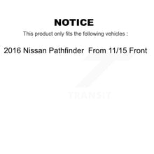 Charger l&#39;image dans la galerie, Front Disc Brake Rotor And Ceramic Pad Kit For 2016 Nissan Pathfinder From 11 15