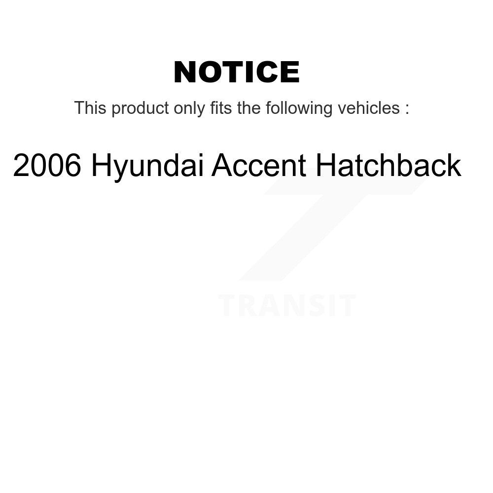 [Front] 2006 Hyundai Accent Hatchback Premium OE Brake Rotors & Ceramic Pads Kit For Max Braking