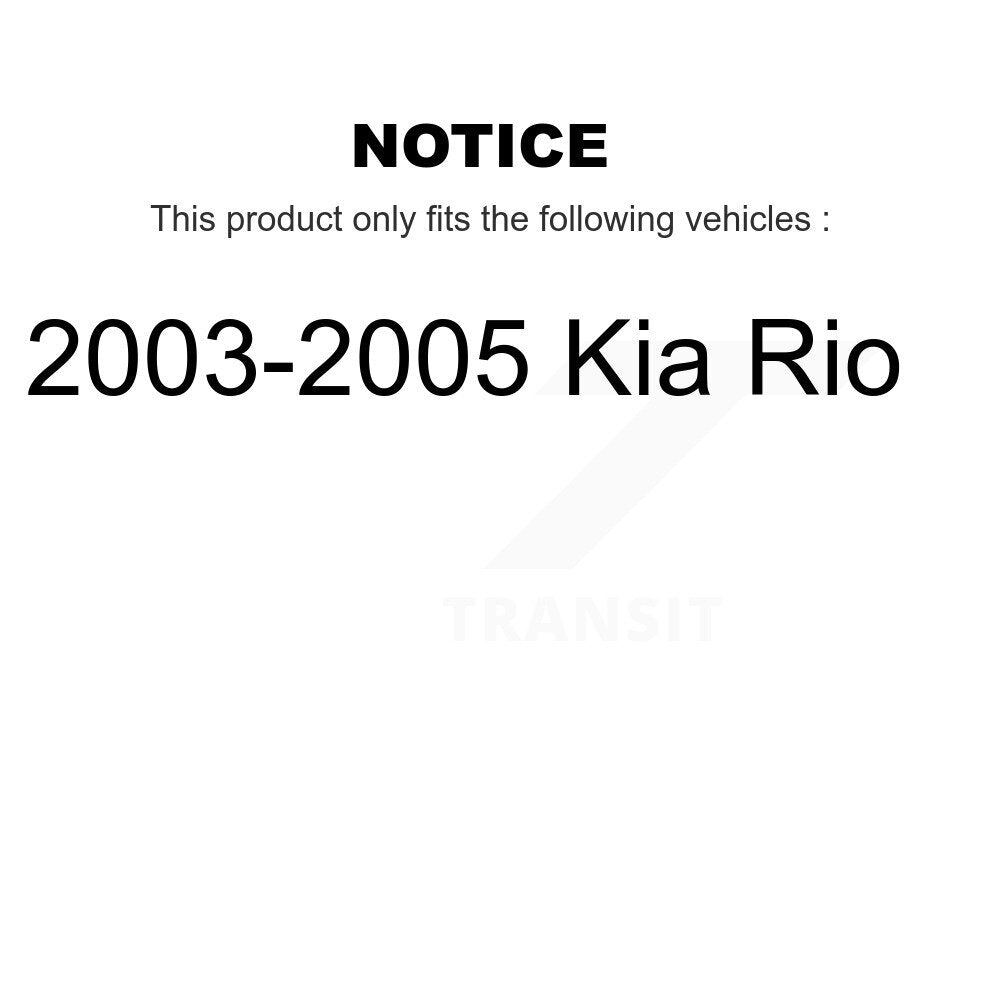 [Front] 2003-2005 Kia Rio Premium OE Brake Rotors & Ceramic Pads Kit For Max Braking