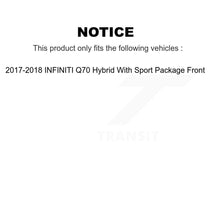 Charger l&#39;image dans la galerie, Front Brake Rotors Ceramic Pad Kit For 2017-2018 INFINITI Q70 With Sport Package