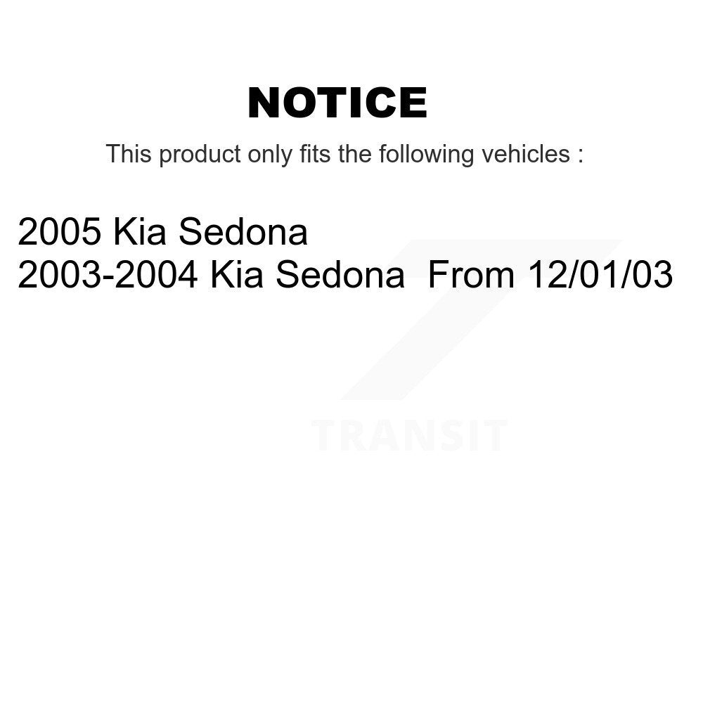Front Disc Brake Rotors And Ceramic Pads Kit For Kia Sedona
