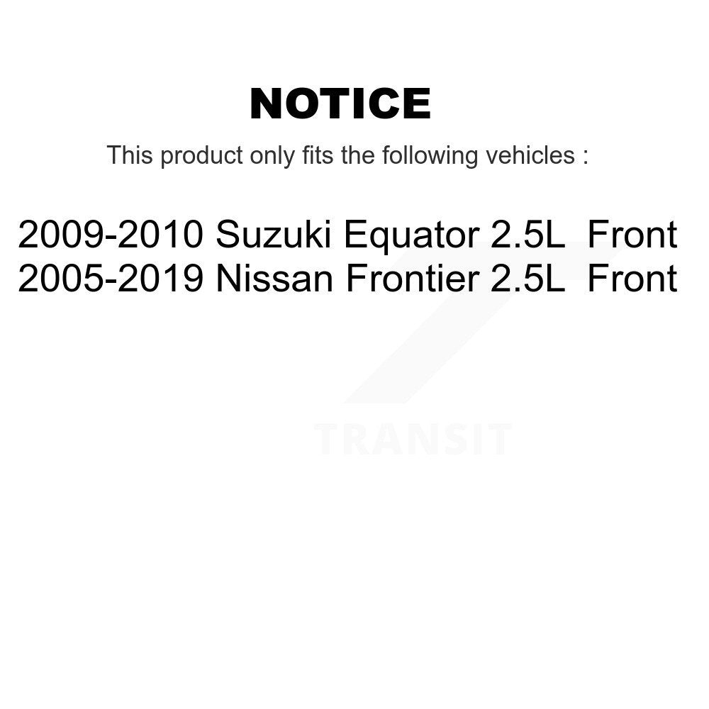 Front Disc Brake Rotor & Ceramic Pad Kit For Nissan Frontier Suzuki Equator 2.5L