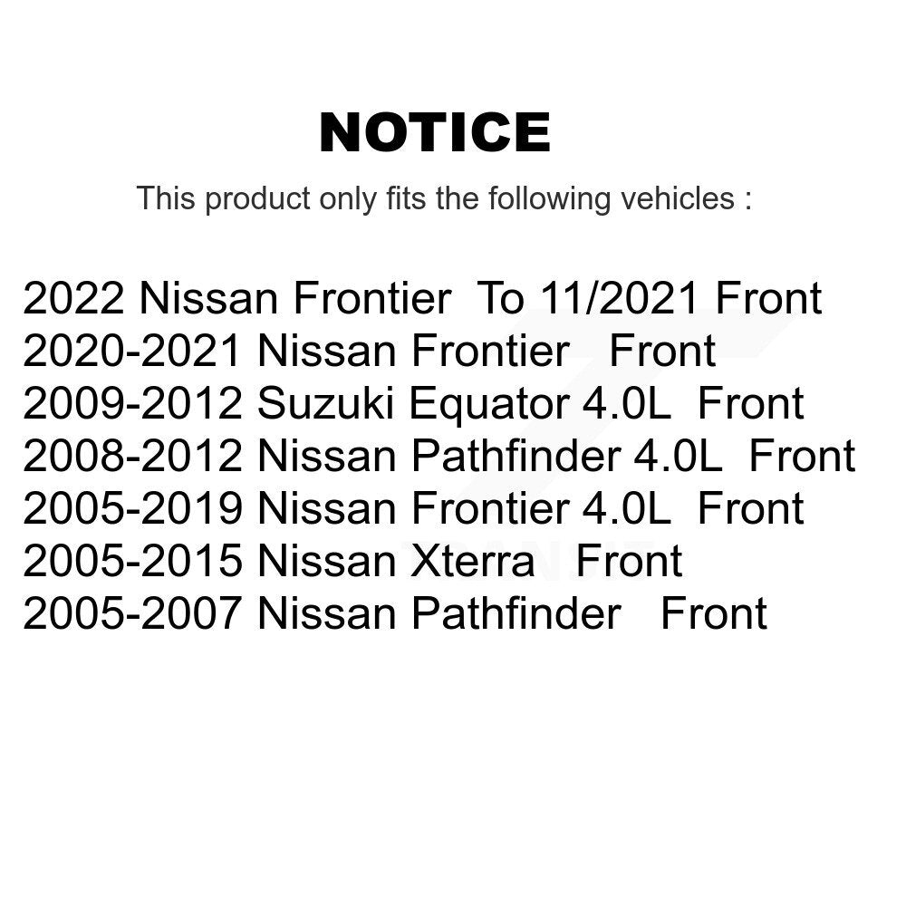 Front Brake Rotor & Ceramic Pad Kit For Nissan Frontier Pathfinder Xterra Suzuki