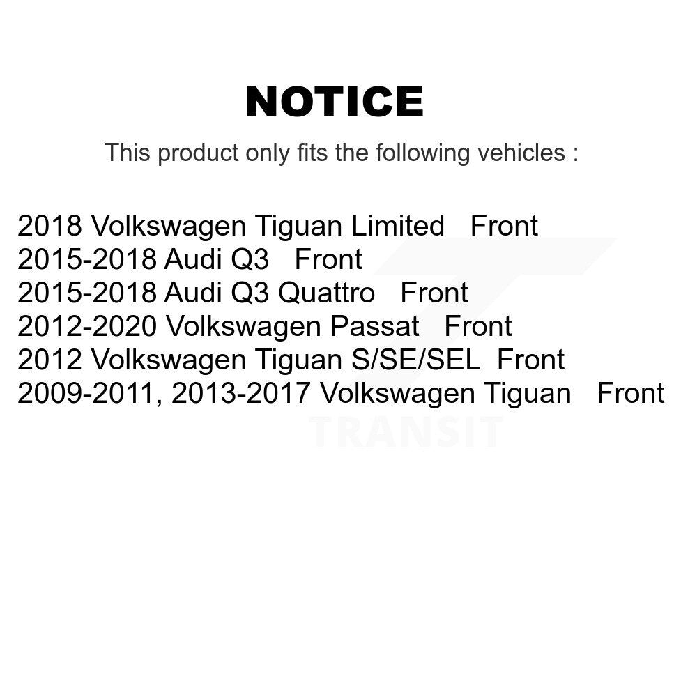 Front Brake Rotor & Ceramic Pad Kit For Volkswagen Passat Tiguan Audi Q3 Quattro