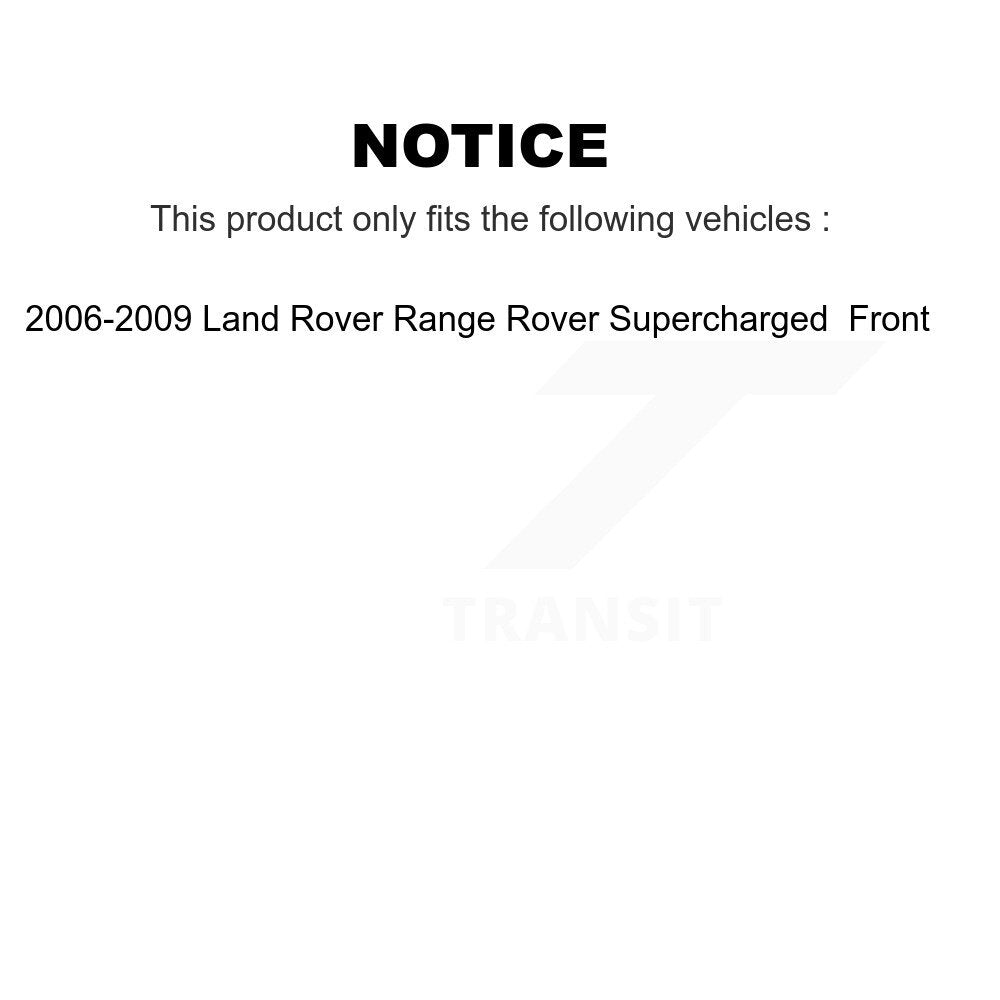 Front Brake Rotors & Ceramic Pad Kit For 2006-2009 Land Rover Range Supercharged