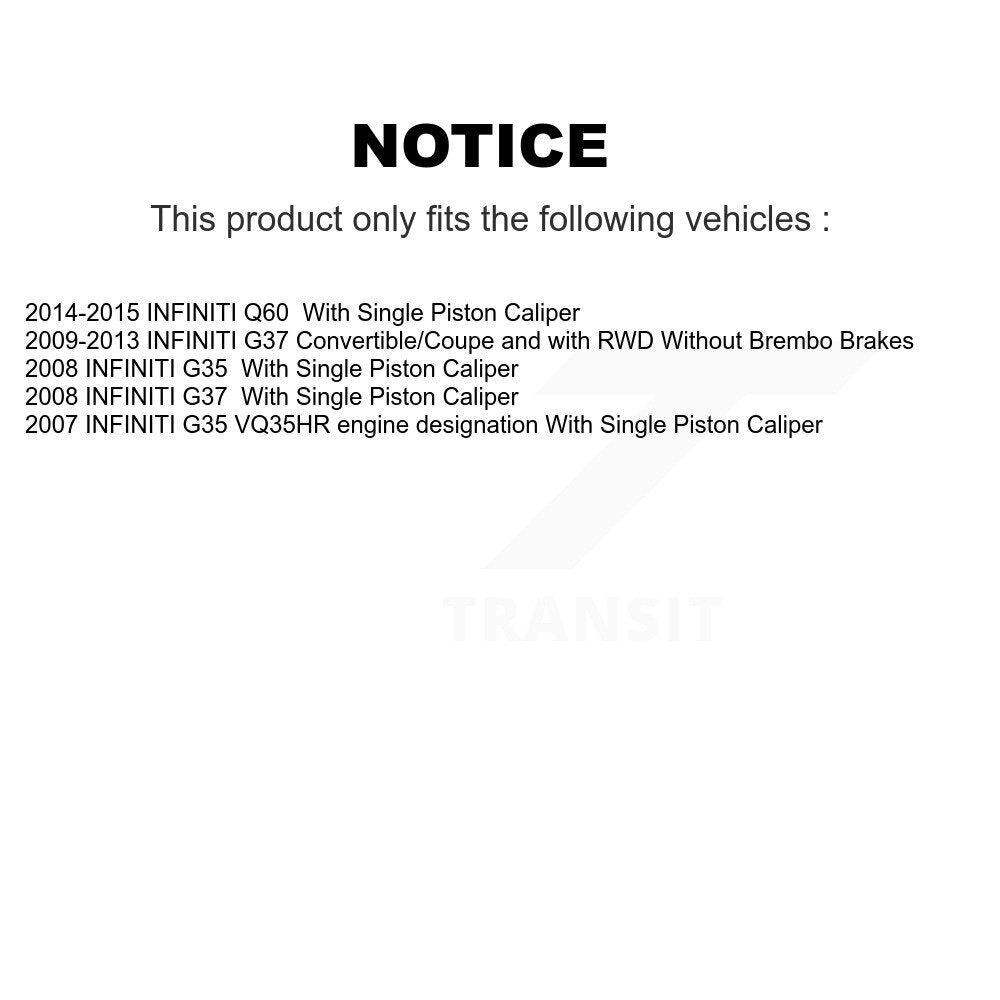 Front Disc Brake Rotors And Ceramic Pads Kit For INFINITI G37 G35 Q60