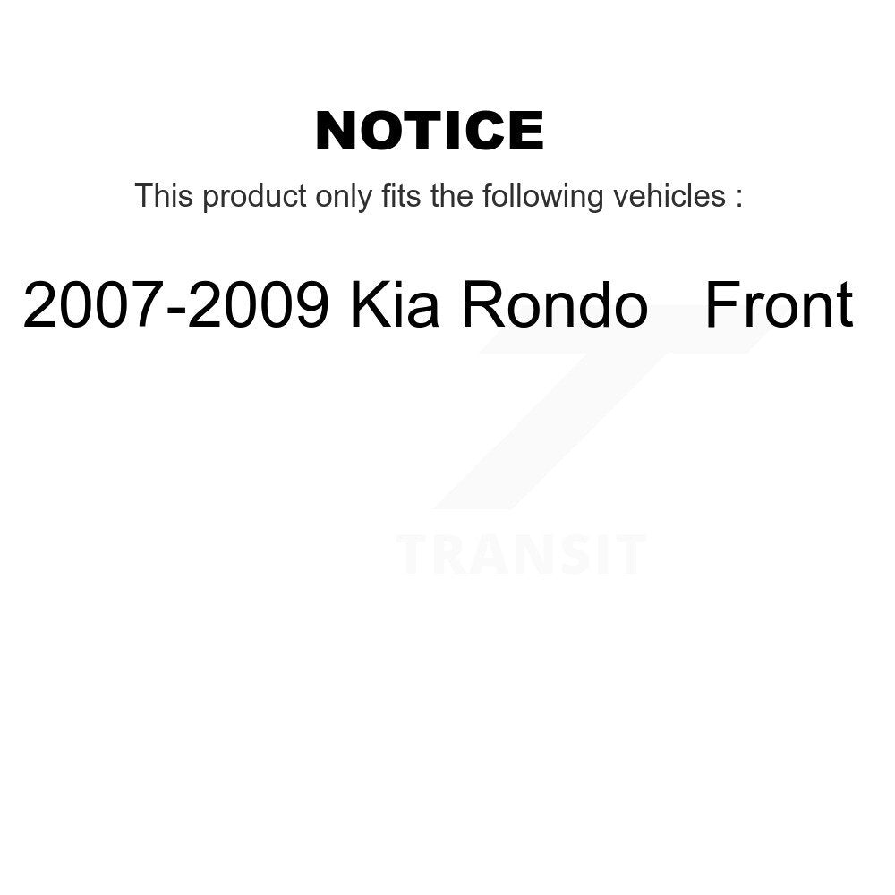 Front Disc Brake Rotors And Ceramic Pads Kit For 2007-2009 Kia Rondo