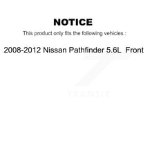 Charger l&#39;image dans la galerie, Front Disc Brake Rotors And Ceramic Pad Kit For 2008-2012 Nissan Pathfinder 5.6L