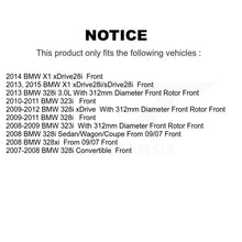 Charger l'image dans la galerie, Front Disc Brake Rotors And Ceramic Pads Kit For BMW 328i xDrive X1 328xi 323i