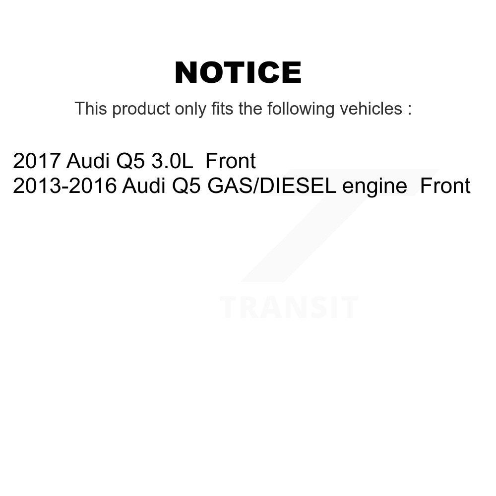 Front Disc Brake Rotors And Ceramic Pads Kit For Audi Q5