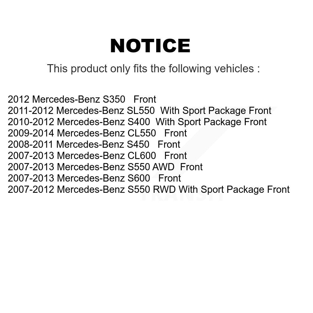 Front Brake Rotor & Ceramic Pad Kit For Mercedes-Benz S550 SL550 CL550 S600 S400