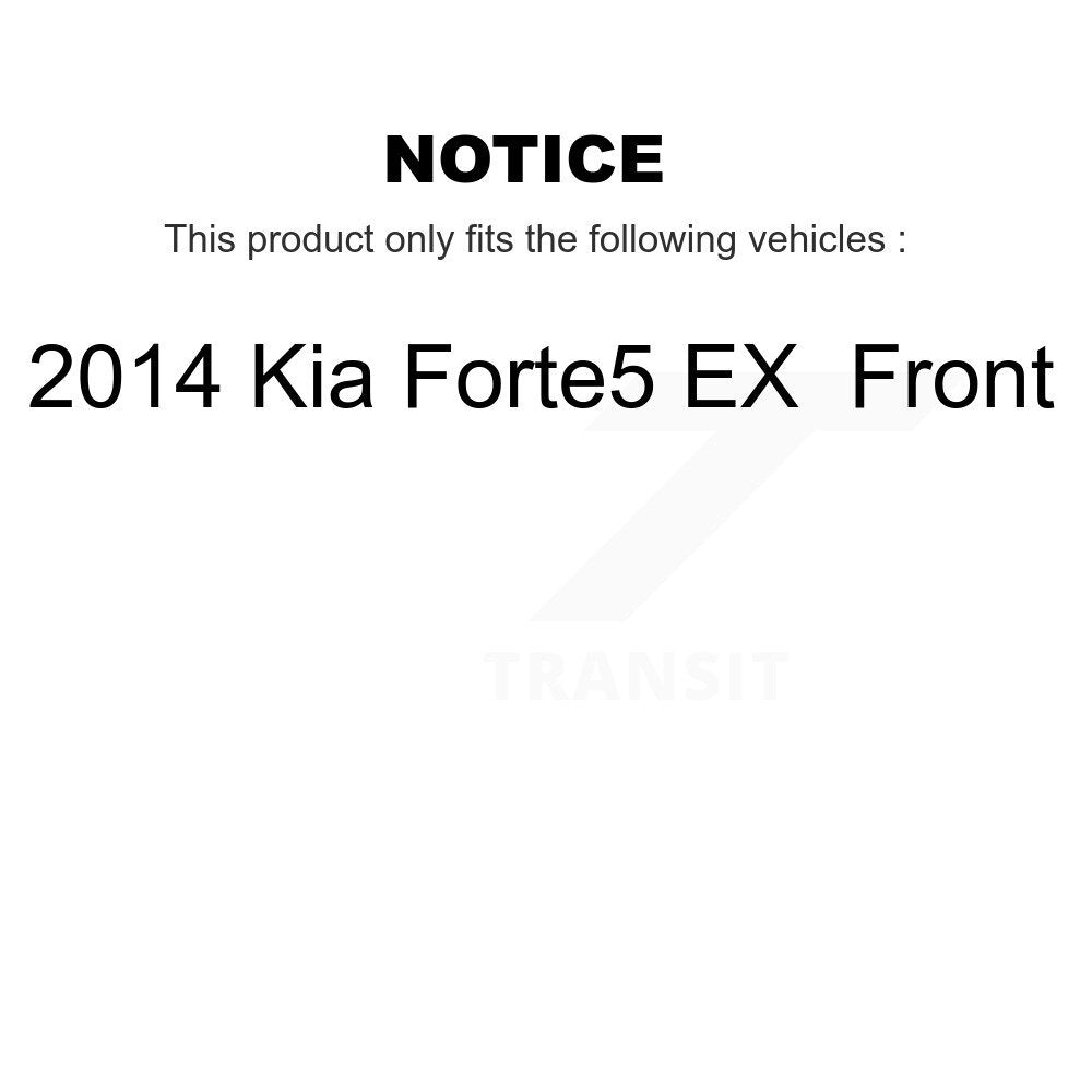 Front Disc Brake Rotors And Ceramic Pads Kit For 2014 Kia Forte5 EX