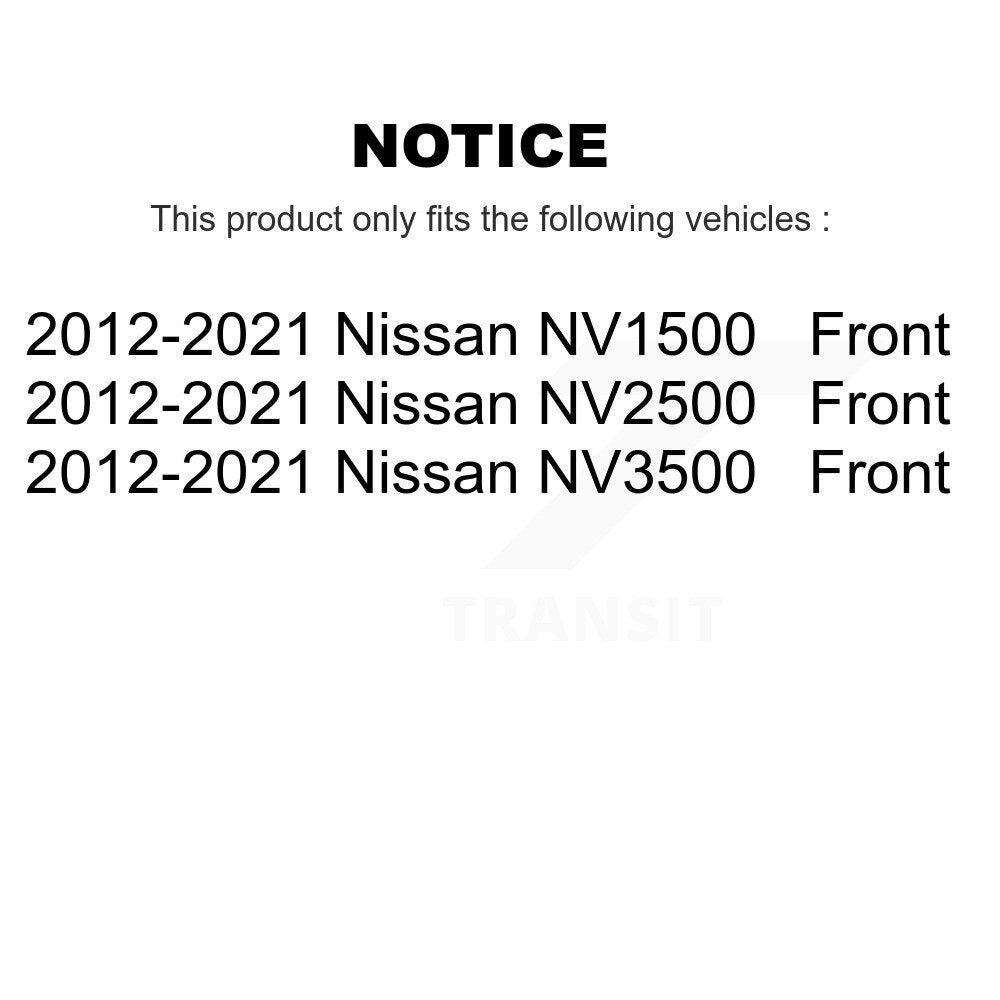 Front Disc Brake Rotor Ceramic Pad Kit For 2012-2021 Nissan NV2500 NV3500 NV1500