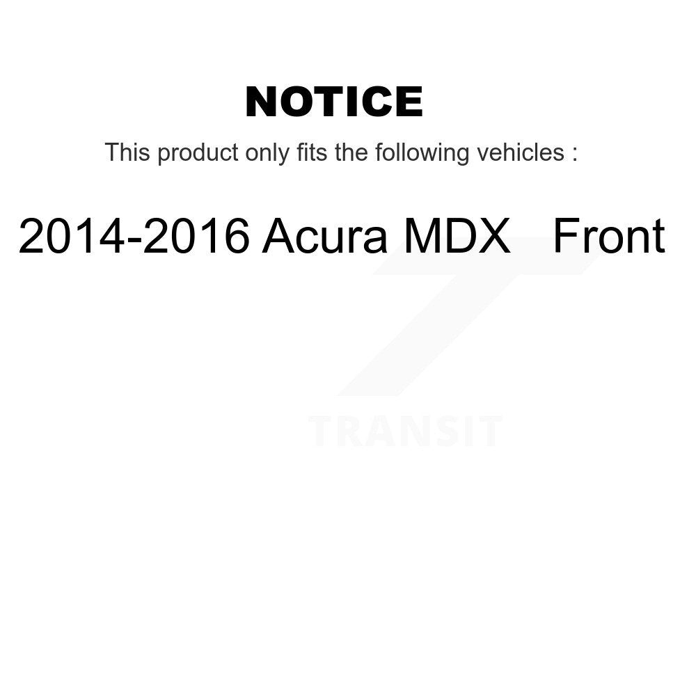 Front Disc Brake Rotors And Ceramic Pads Kit For 2014-2016 Acura MDX