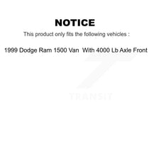Charger l&#39;image dans la galerie, Front Brake Rotors Ceramic Pad Kit For 1999 Dodge Ram 1500 Van With 4000 Lb Axle