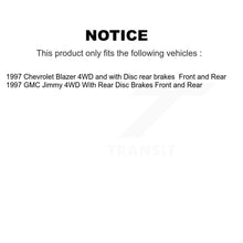 Load image into Gallery viewer, [Front+Rear] 1997 Chevrolet Blazer GMC Jimmy Premium OE Brake Rotors &amp; Ceramic Pads Kit For Max Braking