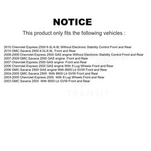 Charger l'image dans la galerie, Front Rear Brake Rotor And Ceramic Pad Kit For Chevrolet Express 2500 GMC Savana