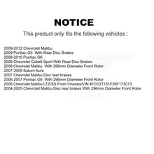 Load image into Gallery viewer, Front Rear Brake Rotor Ceramic Pad Kit For Chevrolet Malibu Pontiac G6 Cobalt G5