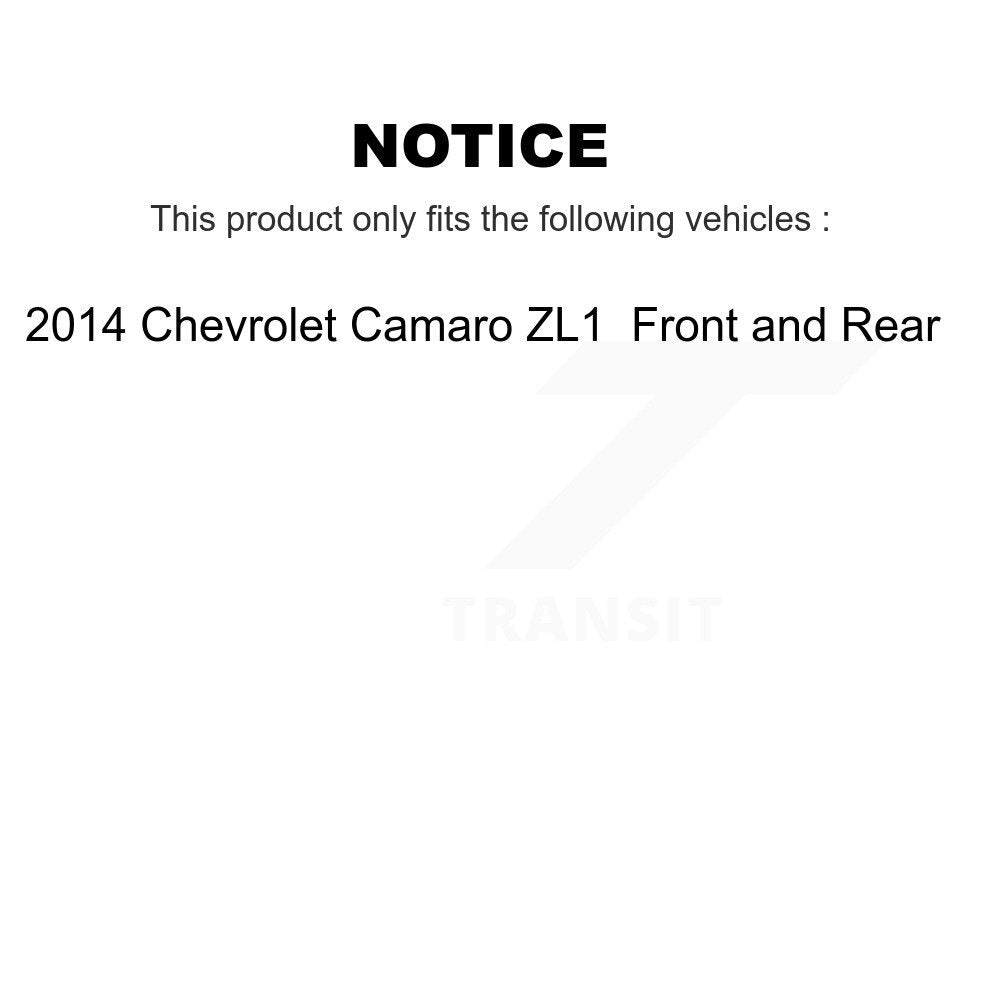 [Front+Rear] 2014 Chevrolet Camaro ZL1 Premium OE Brake Rotors & Ceramic Pads Kit For Max Braking