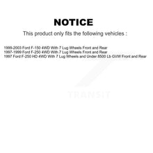 Charger l'image dans la galerie, Front Rear Disc Brake Rotors And Ceramic Pads Kit For Ford F-150 F-250 HD 4WD