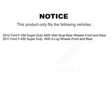 Charger l&#39;image dans la galerie, Rotors de frein à disque avant et arrière et Kit de plaquettes en céramique pour Ford F-350 Super Duty F-450 