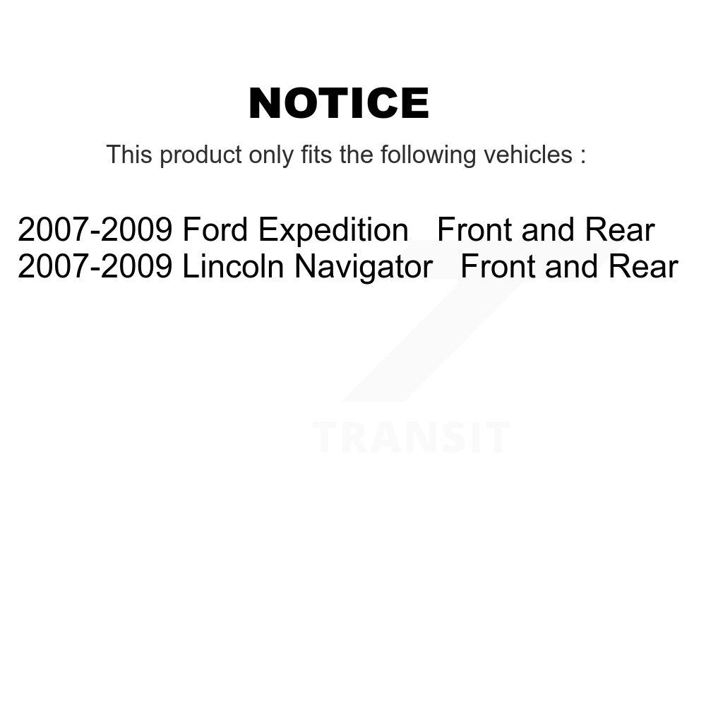 Kit de rotor de frein avant et arrière et plaquettes en céramique pour Ford Expedition Lincoln Navigator 