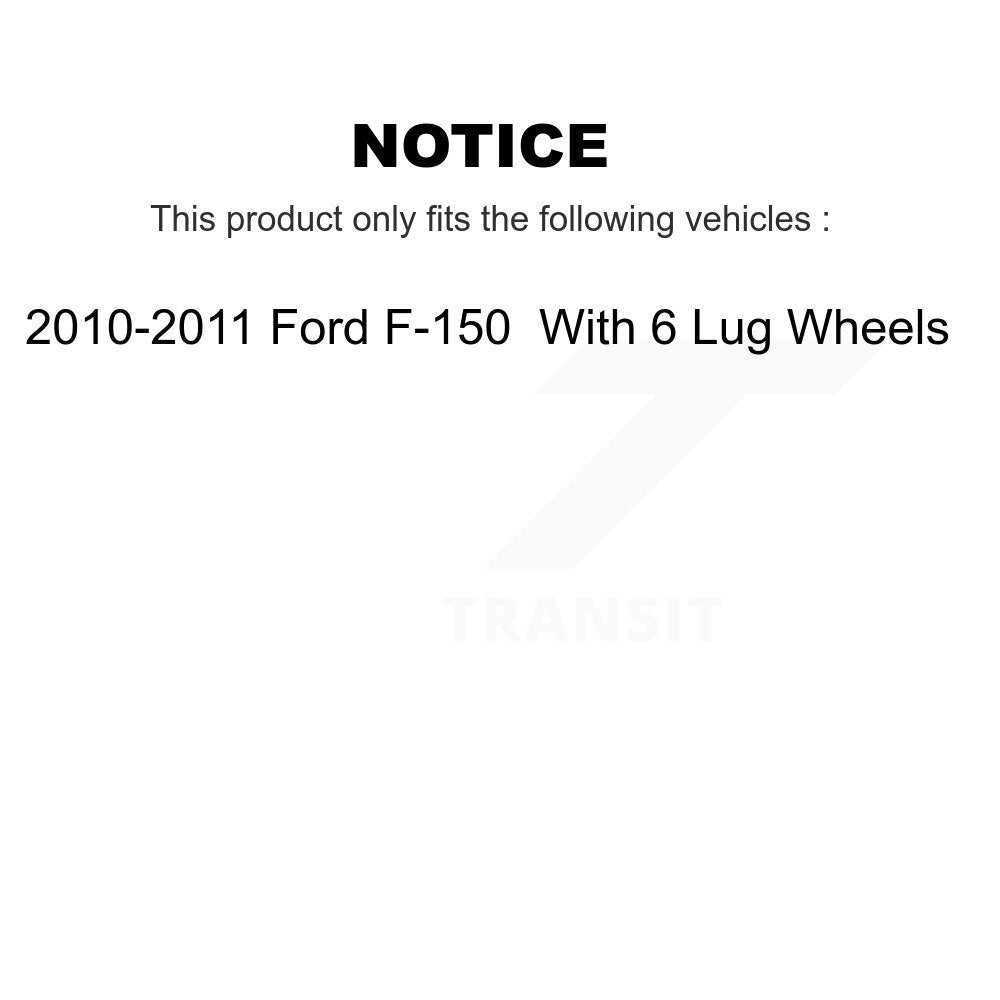 Kit de rotors de frein avant et arrière et plaquettes en céramique pour Ford F-150 10-11 avec 6 roues à ergots 