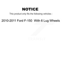 Charger l'image dans la galerie, Kit de rotors de frein avant et arrière et plaquettes en céramique pour Ford F-150 10-11 avec 6 roues à ergots 
