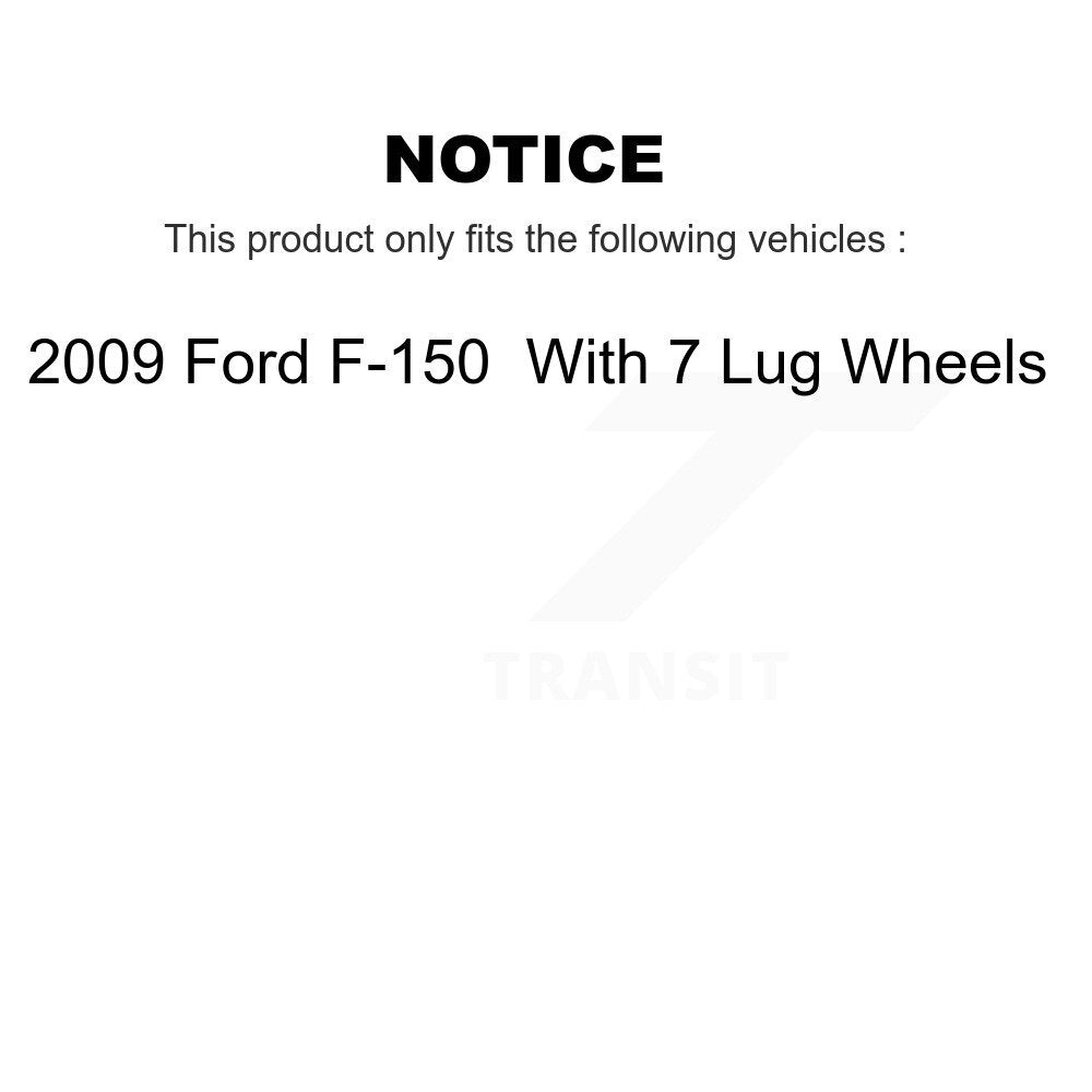 Kit de rotor de frein avant et arrière et plaquettes en céramique pour Ford F-150 2009 avec 7 roues à ergots 