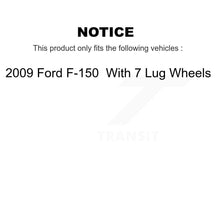 Charger l'image dans la galerie, Kit de rotor de frein avant et arrière et plaquettes en céramique pour Ford F-150 2009 avec 7 roues à ergots 