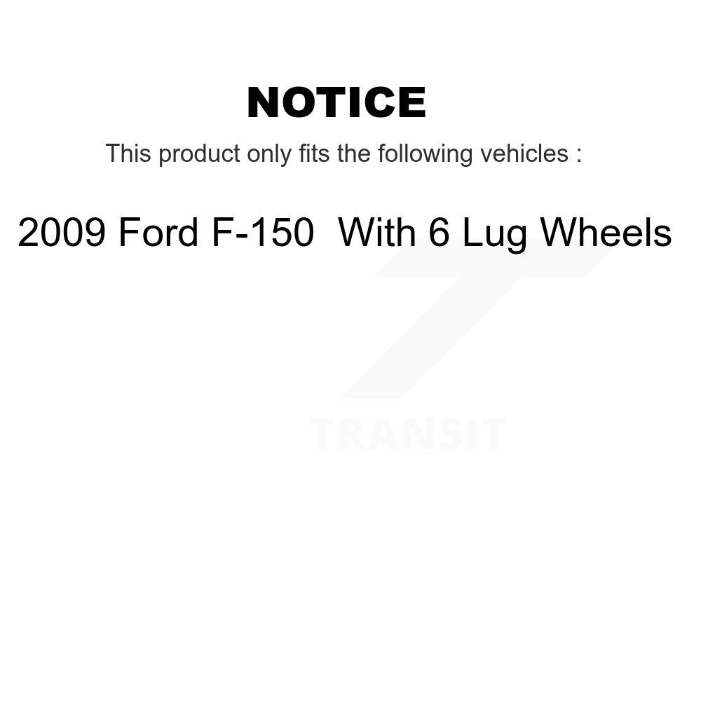 Kit de rotor de frein avant et arrière et plaquettes en céramique pour Ford F-150 2009 avec 6 roues à ergots 