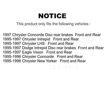 Load image into Gallery viewer, Front Rear Brake Rotors Ceramic Pad Kit For Chrysler Dodge Intrepid Concorde LHS