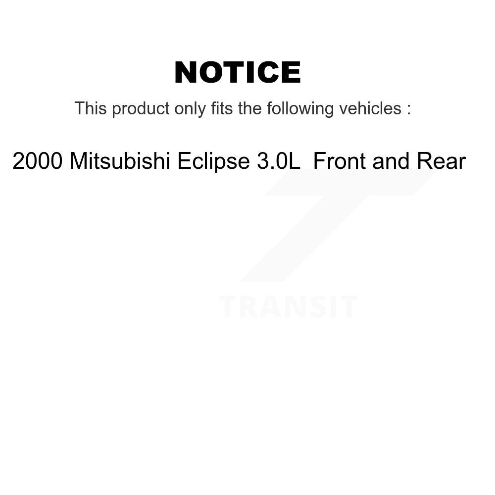 [Front+Rear] 2000 Mitsubishi Eclipse 3.0L Premium OE Brake Rotors & Ceramic Pads Kit For Max Braking