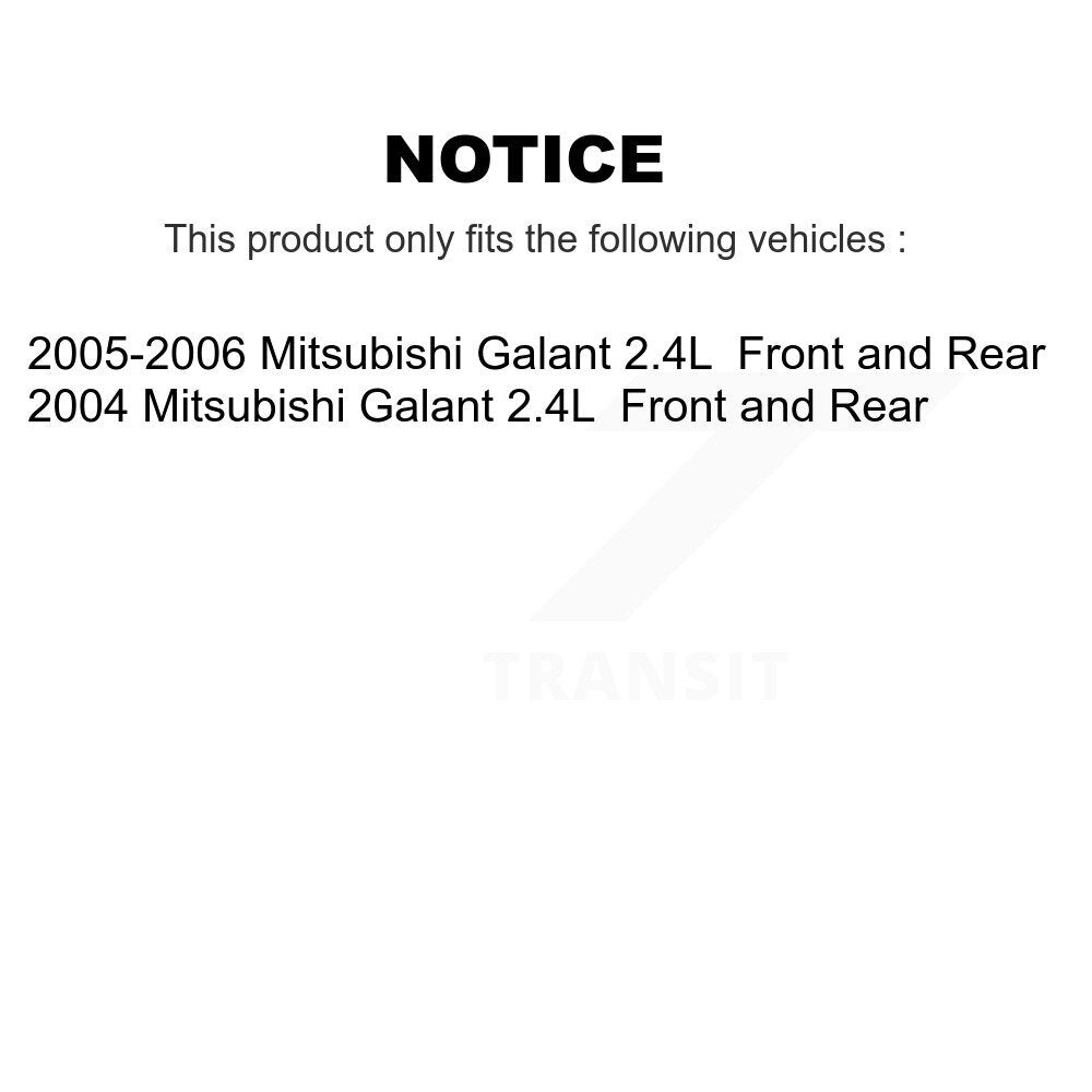 [Front+Rear] 2004-2006 Mitsubishi Galant 2.4L Premium OE Brake Rotors & Ceramic Pads Kit For Max Braking