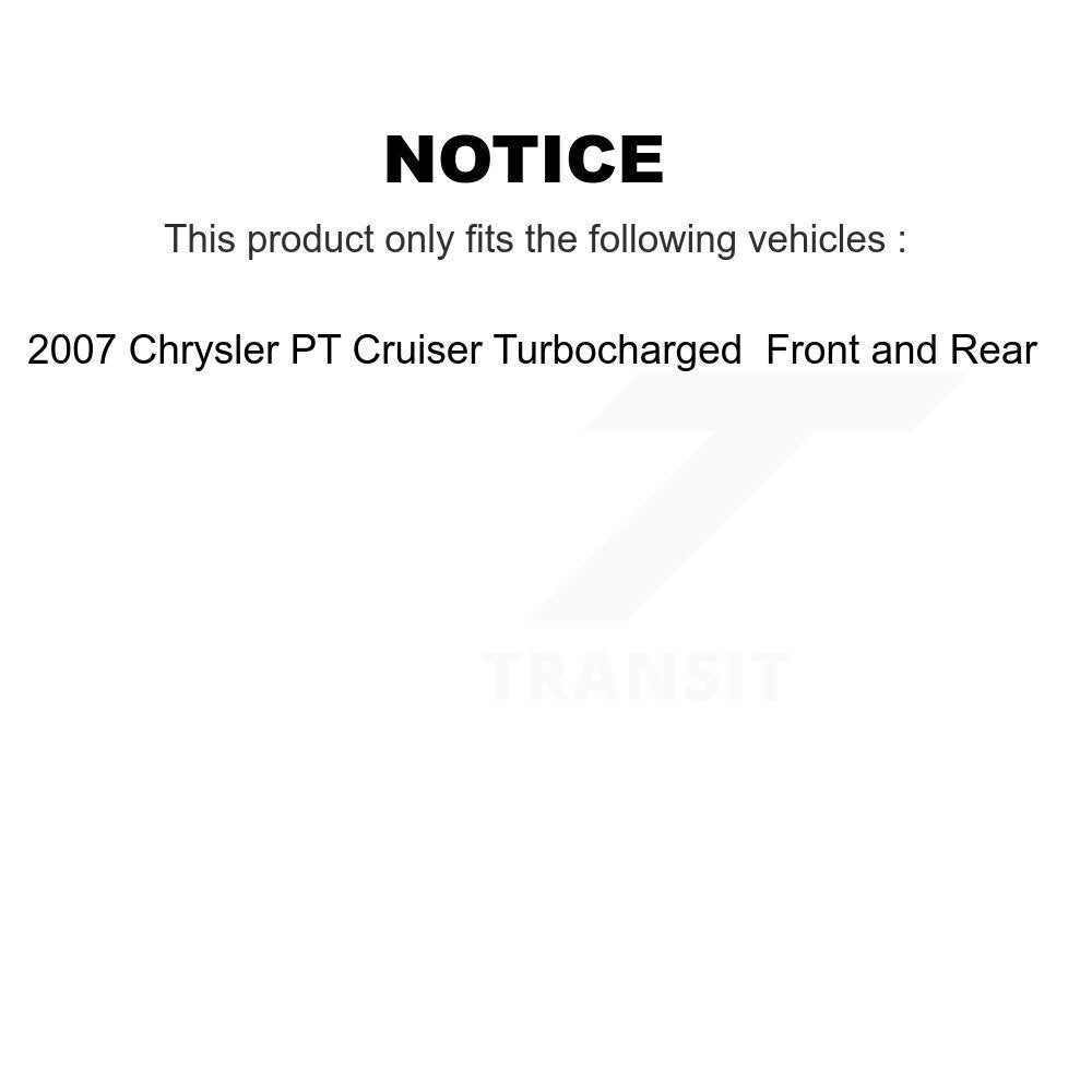 Kit de plaquettes en céramique pour Rotor de frein avant et arrière, pour Chrysler PT Cruiser turbocompressé 2007 