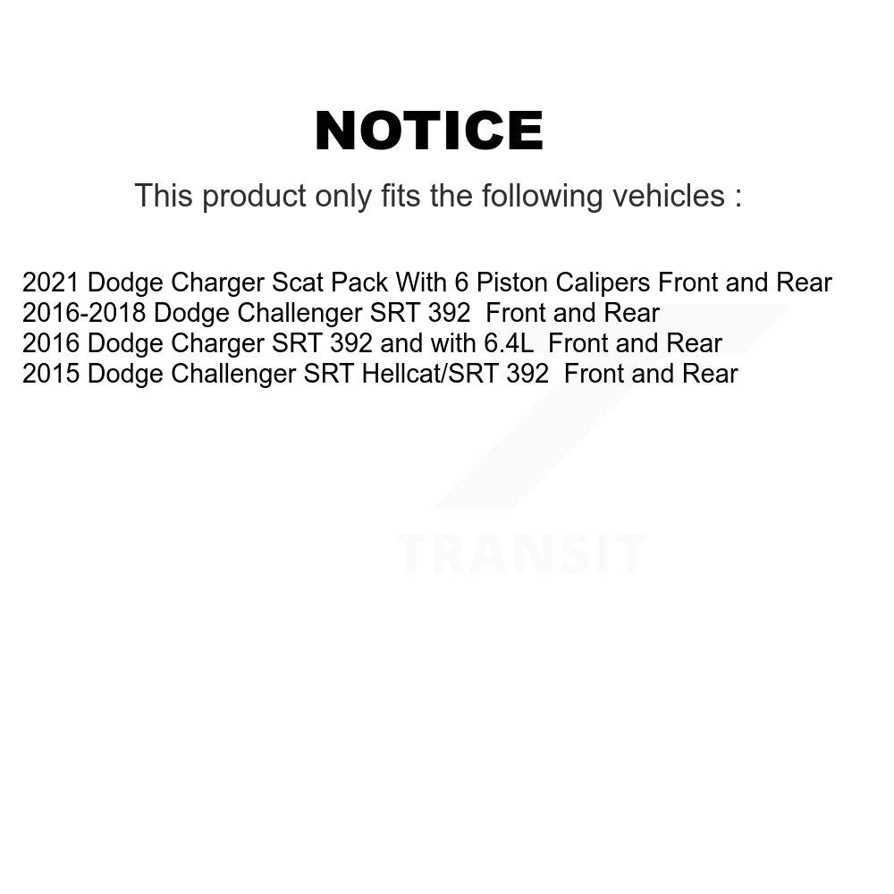 Front Rear Disc Brake Rotors And Ceramic Pads Kit For Dodge Challenger Charger