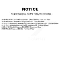 Load image into Gallery viewer, Front Rear Disc Brake Rotors And Ceramic Pads Kit For Mitsubishi Lancer