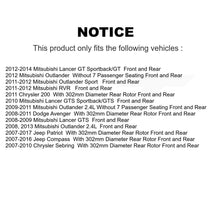 Charger l'image dans la galerie, Front Rear Brake Rotor &amp; Ceramic Pad Kit For Jeep Patriot Compass Chrysler Dodge