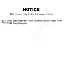Load image into Gallery viewer, Front Rear Disc Brake Rotors And Ceramic Pads Kit For Jeep Wrangler JK