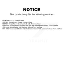 Load image into Gallery viewer, Front Rear Disc Brake Rotors And Ceramic Pads Kit For Honda Accord Acura CL