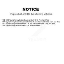 Charger l'image dans la galerie, Front Rear Disc Brake Rotors And Ceramic Pads Kit For Toyota Camry