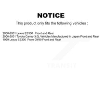 Charger l'image dans la galerie, Front Rear Disc Brake Rotors And Ceramic Pads Kit For Toyota Camry Lexus ES300