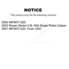 Charger l'image dans la galerie, Front Rear Brake Rotor &amp; Ceramic Pad Kit For Nissan Sentra Infiniti G20 INFINITI