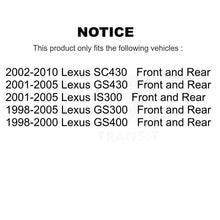 Load image into Gallery viewer, Front Rear Brake Rotor &amp; Ceramic Pad Kit For Lexus GS300 SC430 IS300 GS400 GS430