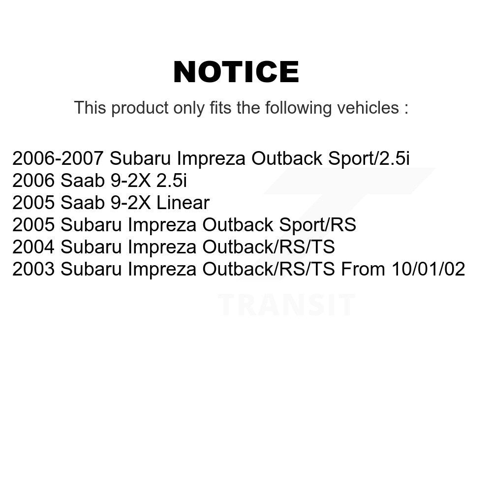 Front Rear Disc Brake Rotors And Ceramic Pads Kit For Subaru Impreza Saab 9-2X