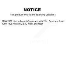 Load image into Gallery viewer, Front Rear Disc Brake Rotors And Ceramic Pads Kit For Honda Accord Acura CL