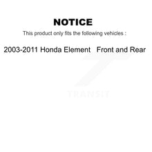 Load image into Gallery viewer, [Front+Rear] 2003-2011 Honda Element Premium OE Brake Rotors &amp; Ceramic Pads Kit For Max Braking