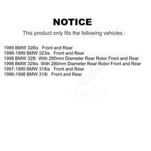 Load image into Gallery viewer, Front Rear Disc Brake Rotors Ceramic Pad Kit For BMW 328i 318i 323is 328is 318is